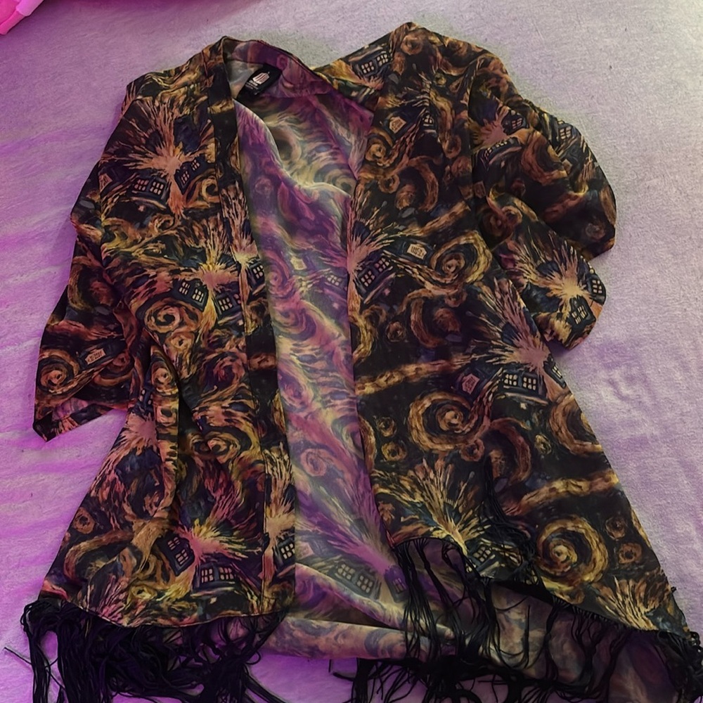 Doctor Who Tardis exploding cardigan